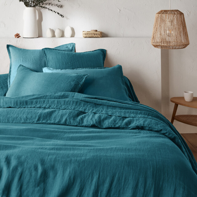 Linot Plain 100% Washed Linen Duvet Cover - image 1