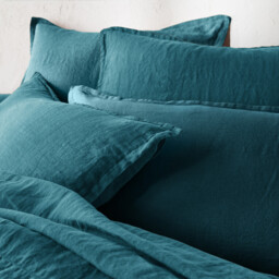 Linot Plain 100% Washed Linen Duvet Cover - thumbnail 3