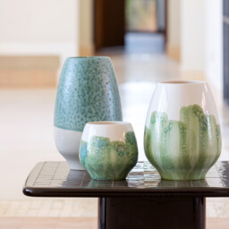 Winga Hand-Painted Glazed Earthenware Vase - thumbnail 2
