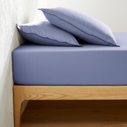 Victor Plain Washed Cotton Satin 300 Thread Count Fitted Sheet