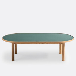 Evergreen Oak Veneer and Glass Coffee Table - thumbnail 3
