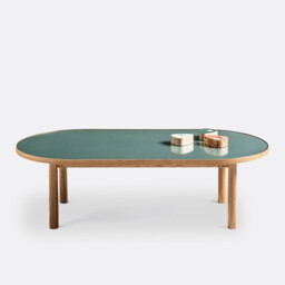 Evergreen Oak Veneer and Glass Coffee Table - thumbnail 4