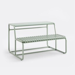 Talia Steel Garden Table Bench