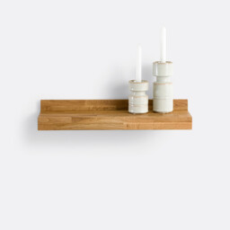 Hiba Wall Shelf in Solid Oak with Length 60cm - thumbnail 1