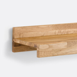 Hiba Wall Shelf in Solid Oak with Length 60cm - thumbnail 3