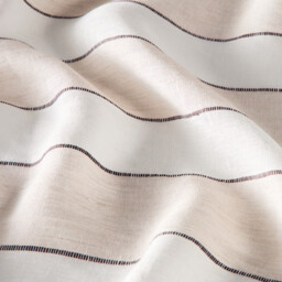 Avori Striped Linen/Cotton Voile Panel with Concealed Tabs - thumbnail 4