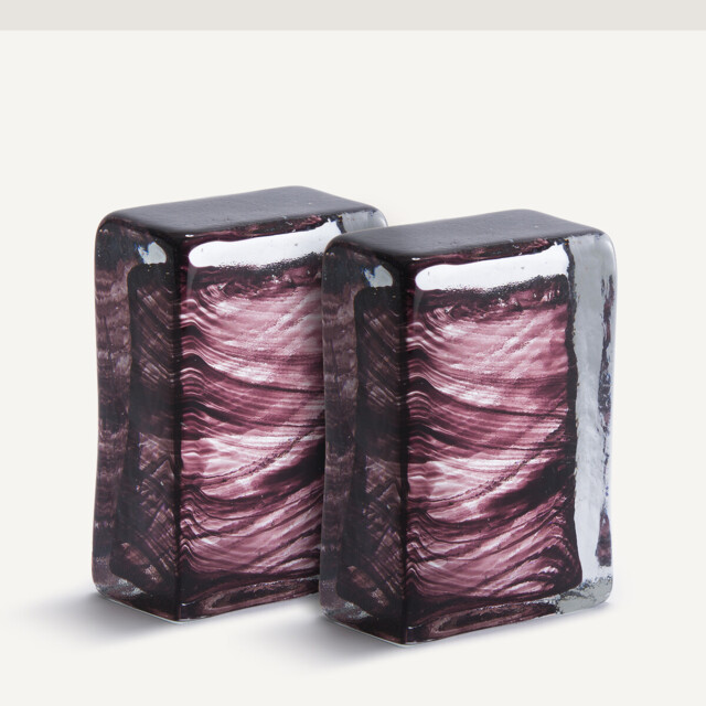 Set of 2 Diafani Glass Bookends - image 1