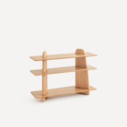 Iloss Solid Oak Small Low Bookcase - thumbnail 1