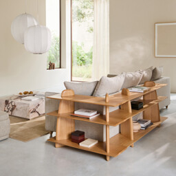 Iloss Solid Oak Small Low Bookcase - thumbnail 3