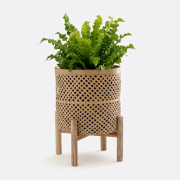 Bambu 31.5cm Diameter Raised Bamboo Planter - thumbnail 1