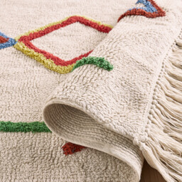 Dybala Berber-Style Child's Organic Cotton Rug - thumbnail 4