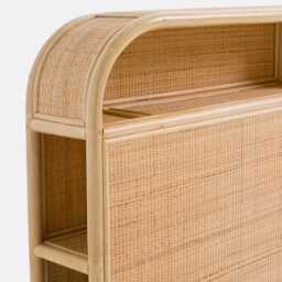 Ladara Rattan Storage Headboard - thumbnail 4