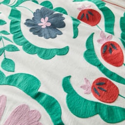 Antonie Embroidered Slub Cotton Bedspread - thumbnail 3