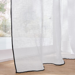 Onega Linen Voile Panel with Black Taped Edging - thumbnail 4