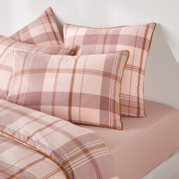 Dollon Checked Washed Cotton Yarn-Dyed Pillowcase - thumbnail 3