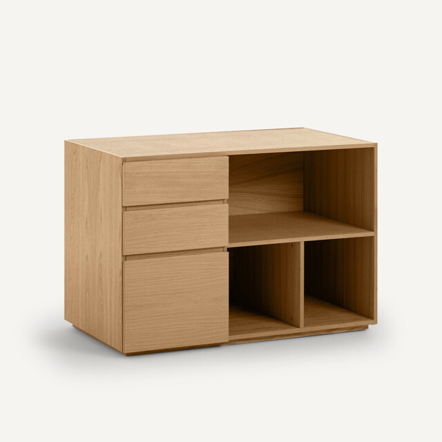 Working Double Oak Veneer Cabinet - image 1