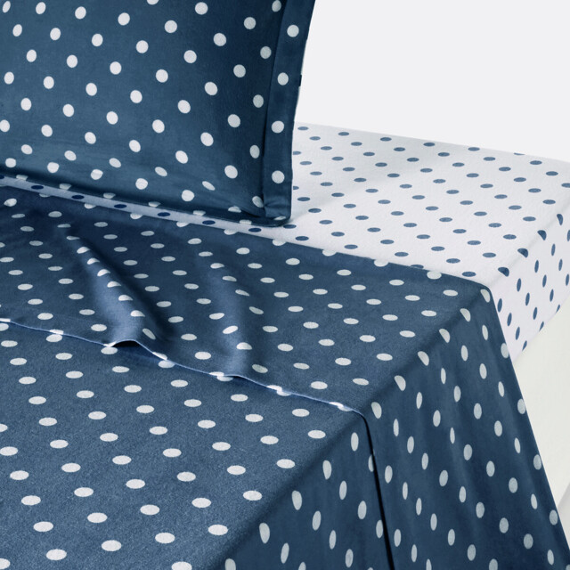 Clarisse Polka Dot Brushed Cotton Flat Sheet - image 1