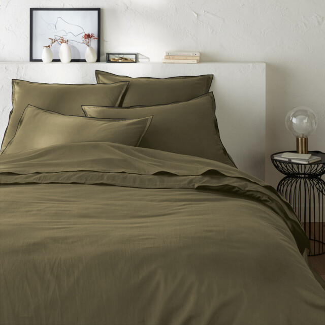 Victor Plain Washed Cotton Satin 300 Thread Count Duvet Cover - image 1