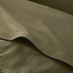 Victor Plain Washed Cotton Satin 300 Thread Count Duvet Cover - thumbnail 4