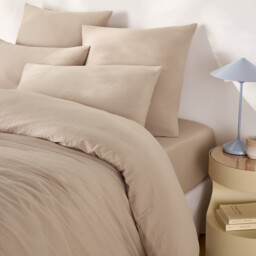 Washed Recycled Polyester Microfibre Fitted Sheet with 30cm Flap - thumbnail 2
