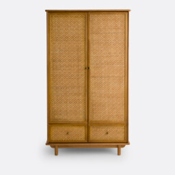 Orient Solid Pine and Cane Wardrobe - thumbnail 3