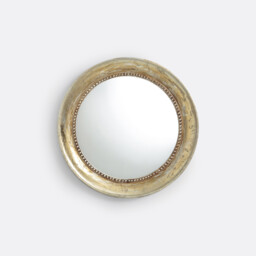Afsan Round Solid Mango Wood Mirror, Diameter 60cm