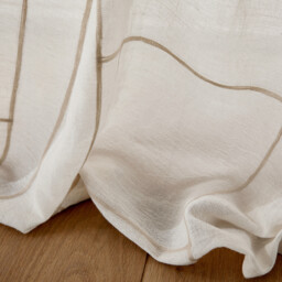 Oulya Embroidered Cotton & Linen Voile Curtain - thumbnail 3