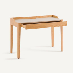 Junius Desk in Oak Veneer and Leather Designed By Emmanuel Gallina - thumbnail 4