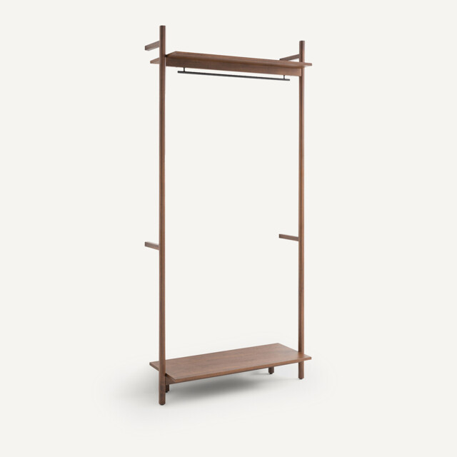 Rory Hanging Rail For Wardrobe in Walnut and Veneer - image 1