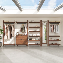 Rory Hanging Rail For Wardrobe in Walnut and Veneer - thumbnail 2