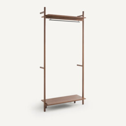 Rory Hanging Rail For Wardrobe in Walnut and Veneer - thumbnail 1