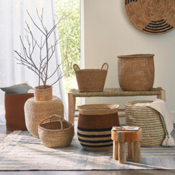 Megami Woven Straw Basket - thumbnail 2