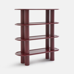 Calio Matte Lacquered 5-Shelf Bookcase, Height 155cm - thumbnail 1