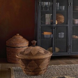 Brazil 50cm Woven Bamboo & Rattan Basket - thumbnail 2