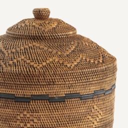Brazil 50cm Woven Bamboo & Rattan Basket - thumbnail 3