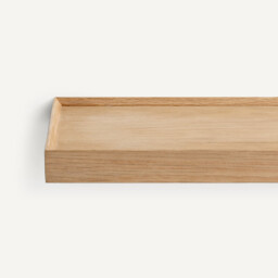 Tidder Oak Veneer Wall Shelf, L100cm - thumbnail 3