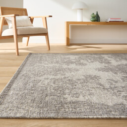 Osca Flat Woven Rug with Vintage, Used Effect - thumbnail 1
