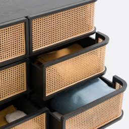 Laora Cane Chest of 6 Drawers - thumbnail 4