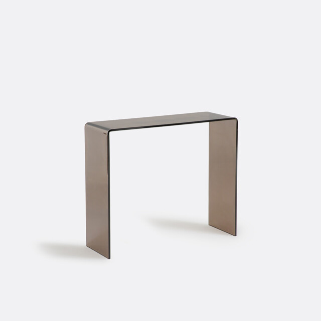 Joan Console Table in Smoked Tempered Glass - image 1