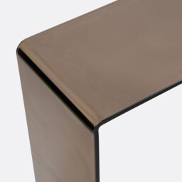Joan Console Table in Smoked Tempered Glass - thumbnail 3
