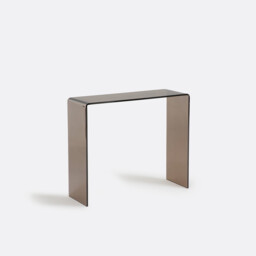Joan Console Table in Smoked Tempered Glass - thumbnail 1