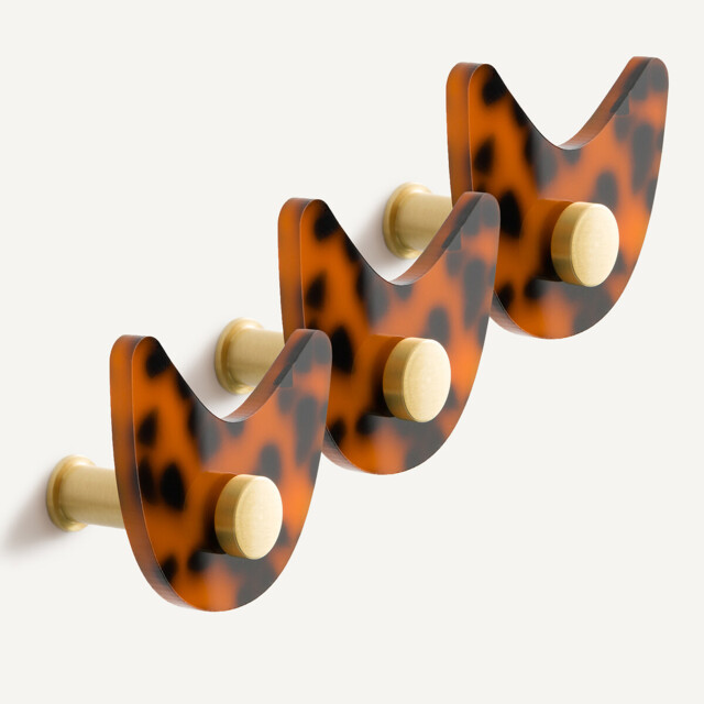 Set of 3 Paula Coat Hooks in Tinted Acetate - image 1