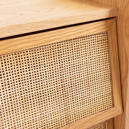 Kaya Bedside Table with 2 Cane Drawers - thumbnail 4