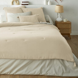 Kulma Quilted Cushion Cover in Cotton Muslin - thumbnail 2