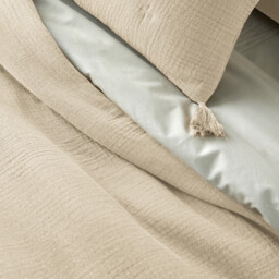 Kulma Quilted Cushion Cover in Cotton Muslin - thumbnail 4