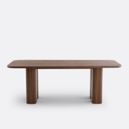 Latti Rectangular 6-8 Seater Dining Table in Oak and Pine Veneer - thumbnail 4