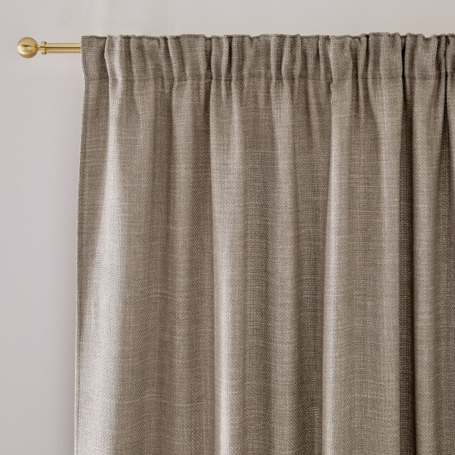 Montego Light-Filtering Curtain in A Woven Effect with Pencil Pleat Header and Wave Effect - image 1