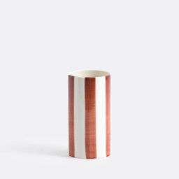 Jaoma Striped Ceramic Vase, H18cm - thumbnail 1
