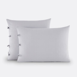 Scenario Plain Cotton Pillowcase with Tie Fastening