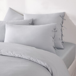 Scenario Plain Cotton Pillowcase with Tie Fastening - thumbnail 3